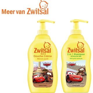 Zwitsal Jongens 2 In 1 Shampoo & Douche Gel Disney Cars - 400 Ml - Kids