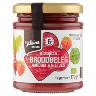 De Kleine Keuken Bio Broodbeleg Aardbei Bietjes 6+