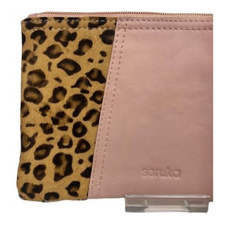 Soruka Leren Clutch - Kleuren: Roze