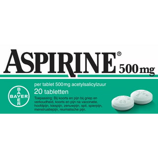 Aspirine 500mg Tabletten 20st 20