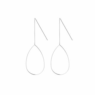 Silver Hanging Earrings with Droplets
