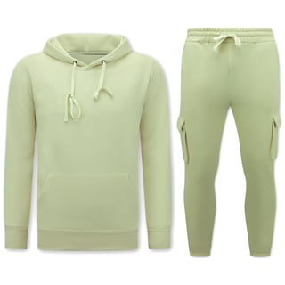 Tracksuit Heren - Oversized Joggingpak - Dik Geweven - Beige