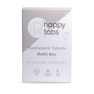 Happy Tabs Tandpasta Tabletten Houtskool Mint Fluoridevrij Navulling