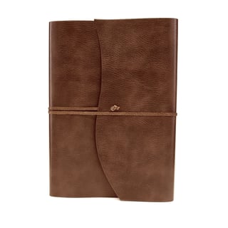 Tivoli Recycled Leather Journal Plain A4 - Light brown