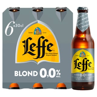 Leffe Blond Belgisch Abdijbier 0.0% Flessen 6 X 30 Cl