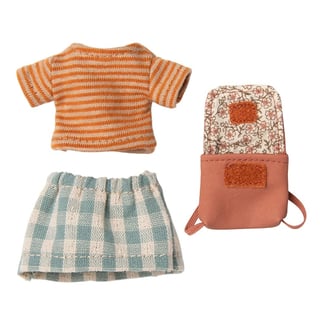 Maileg Clothes & Bag, Big Sister Mouse - Old Rose