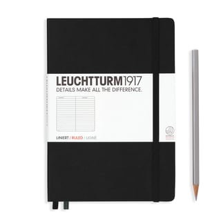 Leuchtturm medium lined notebook (A5) hardcover - 14.5 x 21cm / black