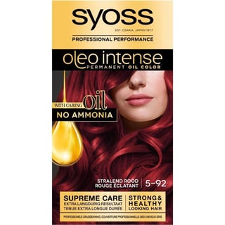 SYOSS Oleo Intense 5-92 Stralend Rood Haarverf - 1 Stuk Voor Een Superieure Verzorging en Een Langdurig Kleurresultaat Met Grijsdekking.
