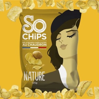 Natuurlijke chips 125g Ambachtelijk label Ambachtelijke kwaliteit