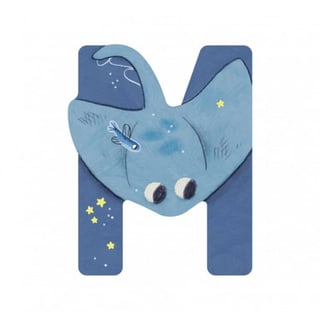 Moulin Roty Letter M - Hout Blauw