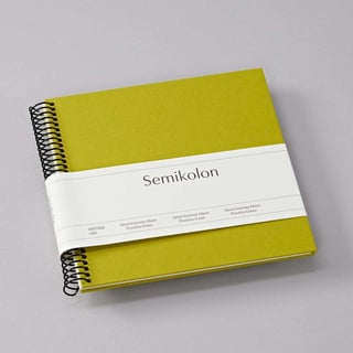 Semikolon Photo Album Spiral Economy Cream Large - Olive Green