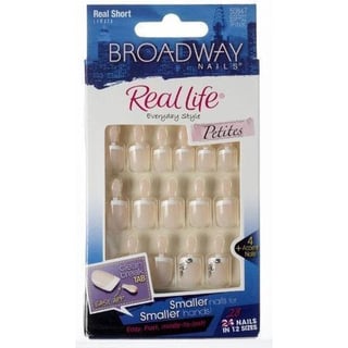 KISS Broadway Nails Real Life Petites Everyday Style 24 Nails in 12 Sizes Short Length