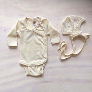 Overslagromper Prematuur Wol-Zijde (Engel-Natur)