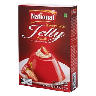 National Jelly Crystal Strawberry 80Gr