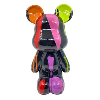 Beeld Design Teddy Beer Verf Multicolor Zwart 47cm