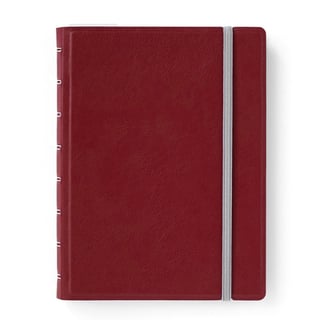 Refillable Colored Notebook A5 Lined - Plum Red