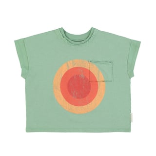 Piupiuchick T-Shirt Green Multicolor Circle Print