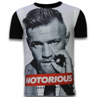 Notorious - Digital Rhinestone T-Shirt - Zwart
