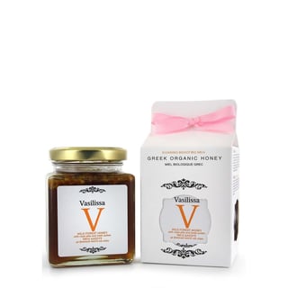 Biologische Griekse Honing Met Koninginnebrij (Royal Jelly) en Stuifmeel 250g Vasilissa