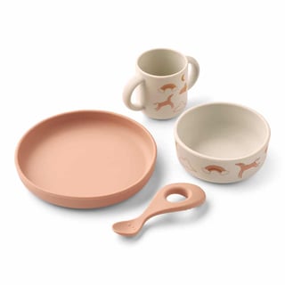 Liewood Vivi Printed Tableware Set - Kinderservies - Dream / Ecru