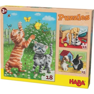 3-in-1-Puzzel Huisdieren