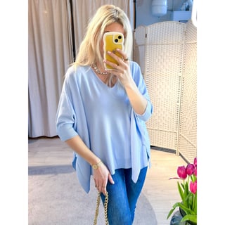 New Fashionable fitted top - Baby blue