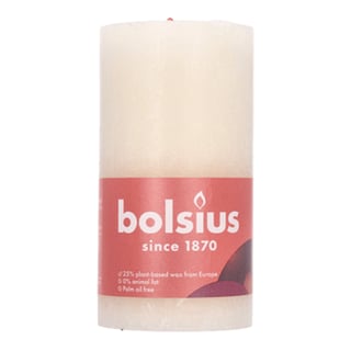 Bolsius Rustiek Stompkaars 130/68 Soft Pearl