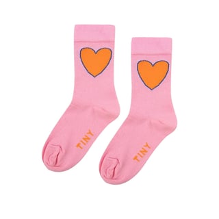 Tiny Cottons Heart Medium Socks Pink