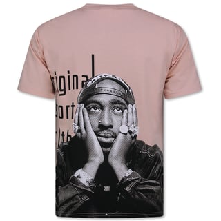 Tupac Shirt - T Shirt Heren Met Print - Oversized T Shirt Heren - Funny Shirt - 697 - Roze