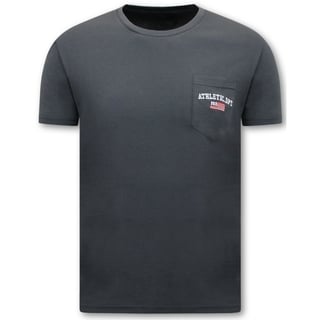 Tshirt Mannen - Ronde Hals - Grijs