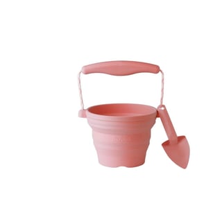 Scrunch Opvouwbare Emmer Met Schepje 14 Cm Dusty Rose 3+