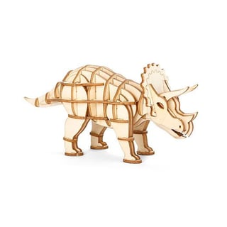 3D Wooden Puzzle: Triceratops - Wood