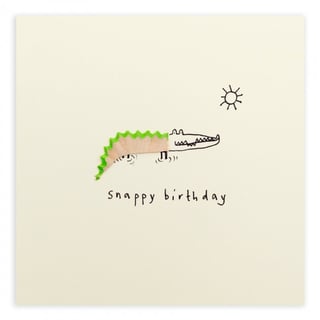 Pencil Shavings Cards by Ruth Jackson Snappy Birthday Alligator