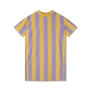 Repose Ams Boxy Tee Dress Golden Violet Block Stripe