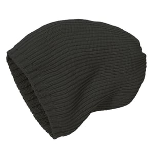 Disana Organic Knitted Hat Rib Look Anthracite