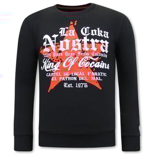 Heren Sweater - Escobar King Of Cocaine - Zwart