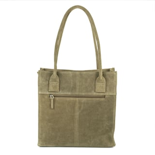 DSTRCT Leather Bag Portland Road Khaki - Medium H 32 x W 40 x D 10 cm