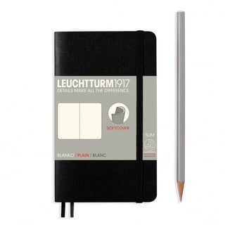 Leuchtturm pocket plain notebook (A6) softcover - 9 x 15 cm / black