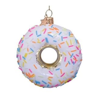Kerstbal Donut Met Witte Glazuur