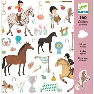 Djeco Stickers Horses 160 Stuks 4+