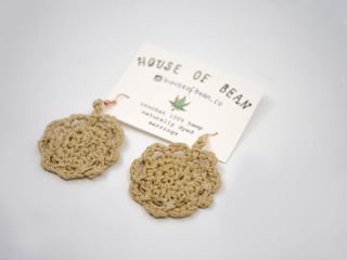 Handmade Earrings  Pop-Up Product - Dusty Green - Flowers
