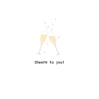 Kaart Leukigheidjes Cheers to You Champagne