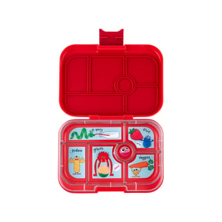 Yumbox Original 6 Vakken Wow Red / Monsters - Rood