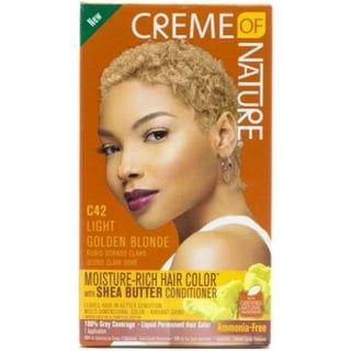 Creme Of Nature Moisture Rich Hair Color Kit C42 Light Golden Blonde