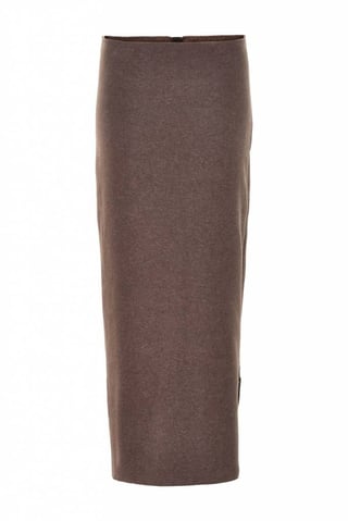 Fleece Maxi Skirt - Brown