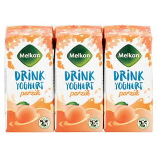 Melkan Drinkyoghurt Perzik Mini 6-Pack