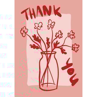 Context Cards Gevouwen Kaart- La Vie Est Belle Thank You