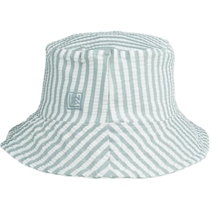 Liewood Matty Seersucker Sun Hat: Sea Blue/White