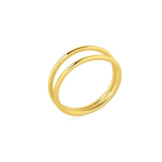 Silver Open Ring - Size 6 / Gold Plated Silver