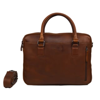 DSTRCT Laptop Leather Bag 14'' - Cognac